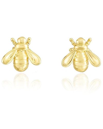 The Lovery Bumble Bee Stud Earrings - Metallic