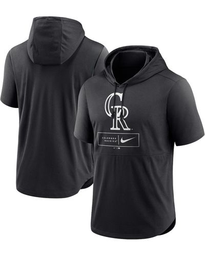 Nike Black Arizona Diamondbacks Logo Lockup Performance Short-sleeved Pullover Hoodie