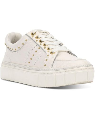 Vince Camuto Rosanie Studded Lace-up Sneakers - Natural
