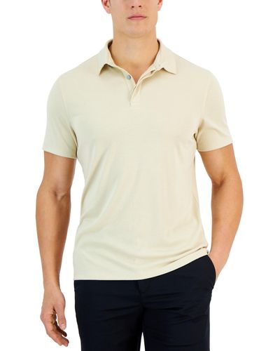 Alfani Alfatech Stretch Solid Polo Shirt - White