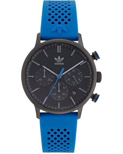 adidas Chrono Code One Chrono Silicone Strap Watch 40mm - Blue