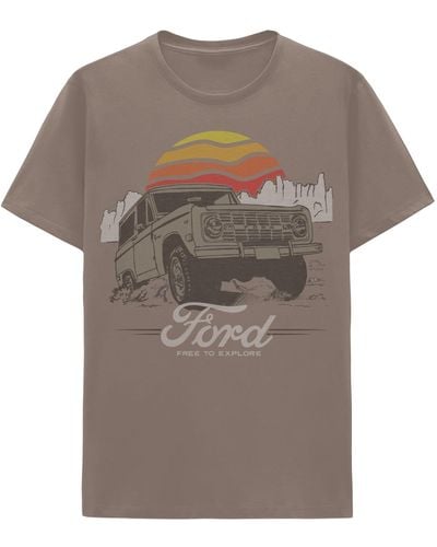 Hybrid Ford Bronco Short Sleeve T-shirt - Gray