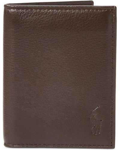 Polo Ralph Lauren Pebbled Leather Billfold - Brown