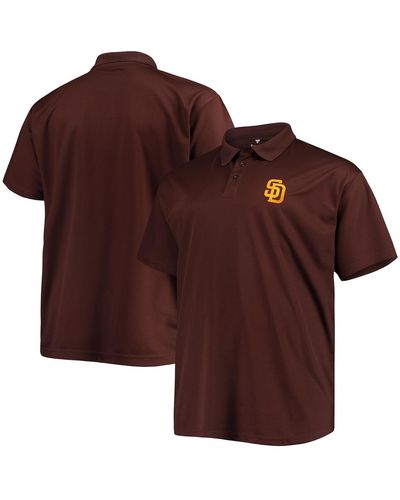 Fanatics San Diego Padres Big And Tall Solid Birdseye Polo Shirt - Brown
