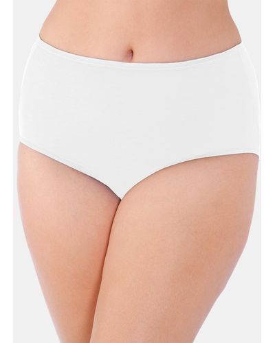 Vanity Fair Illumination Plus Size Satin-trim Brief Underwear 13811 - White