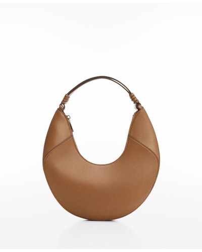 Mango Leather-effect Shoulder Bag - White