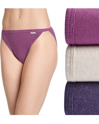 Jockey Elance String Bikini Underwear 3 Pack 1483 - Purple