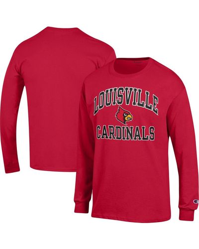 Champion Men's Champion Red Louisville Cardinals High Motor T-Shirt