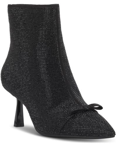 INC International Concepts Delphia Embellished Mid-heel Booties - Black