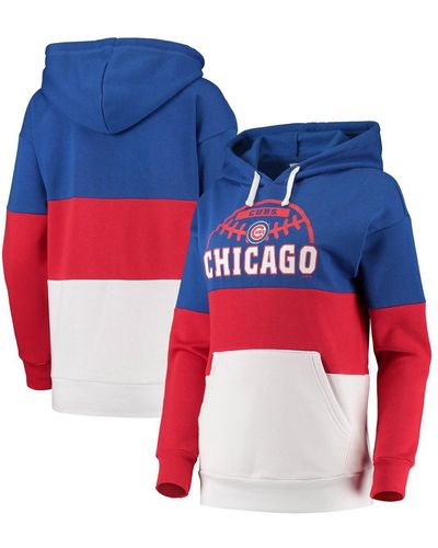 Chicago Cubs Starter Women's Hail Mary Full-Zip Hoodie - Royal/Red