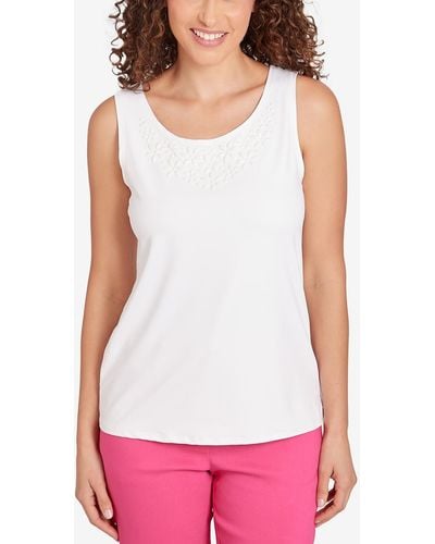 Ruby Rd. Petite Scoop Neck Tank Top - White