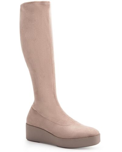Aerosoles Cecina Boot-casual Boot-tall-wedge - White