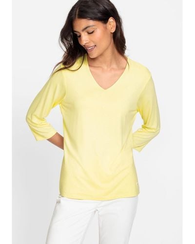 Olsen V-neck T-shirt - Yellow