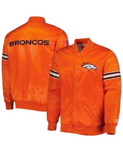 Starter Denver Broncos The Pick And Roll Full-snap Jacket - Orange