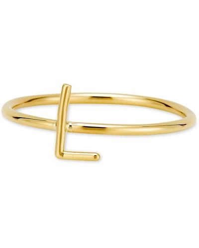 Sarah Chloe Amelia Initial Monogram Ring - Metallic