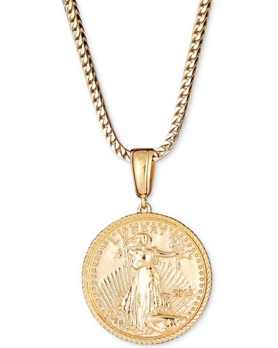 Macy's Coin 24" Pendant Necklace - Metallic