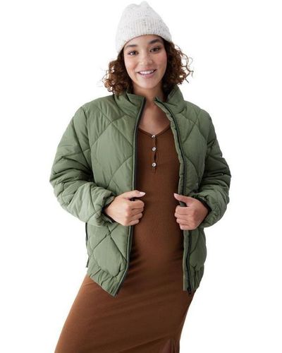 Ingrid & Isabel Maternity Grow With You Puffer Jacket - Multicolor