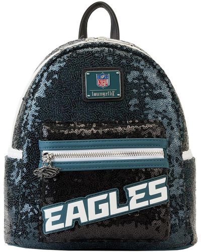 Loungefly Men' And Philadelphia Eagles Sequin Mini Backpack - Blue