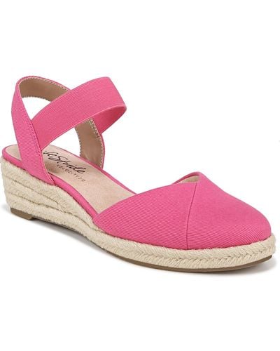 LifeStride Kimmie Espadrille Wedge Sandals - Pink