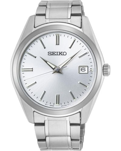 Seiko Essentials Stainless Steel Bracelet Watch 40.2mm - Metallic