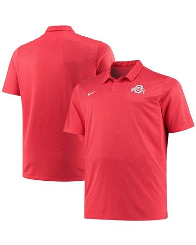 Nike Ohio State Buckeyes Big And Tall Performance Polo Shirt - Red
