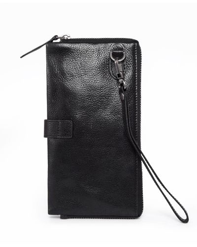Old Trend Genuine Leather Snapper Clutch - Black