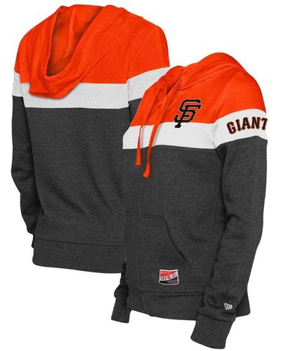KTZ San Francisco Giants Colorblock Full-zip Hoodie Jacket - Orange