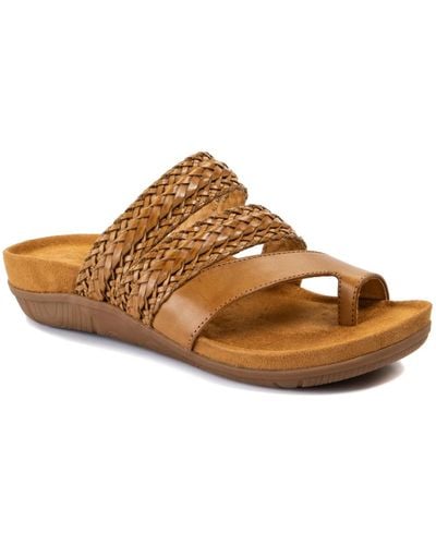 BareTraps Jonelle Slide Flat Sandals - Brown