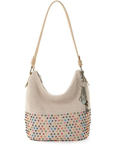 The Sak Sequoia Crochet Hobo Medium Handbag - White