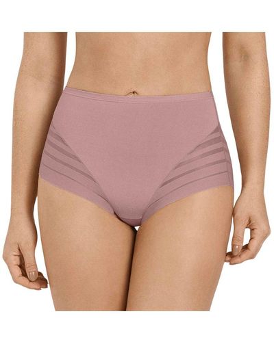 Leonisa Lace Stripe Undetectable Classic Shaper Panty - Pink