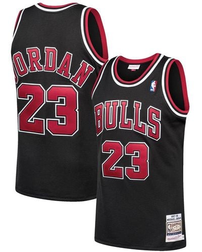 Bulls Bape 23 Michael Jordan Red 1997-98 Hardwood Classics Jersey