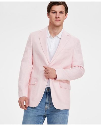 Tommy Hilfiger Modern-fit Linen Sport Coat - Pink