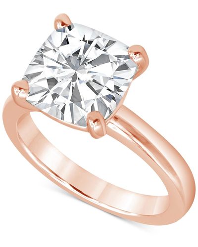 Badgley Mischka Certified Lab Grown Diamond Cushion-cut Solitaire Engagement Ring (5 Ct. T.w. - White