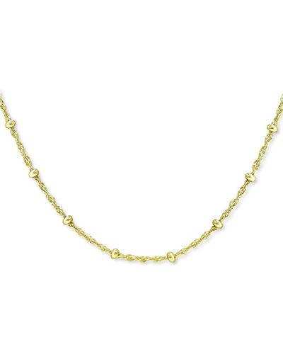 Giani Bernini Small Beaded Singapore 18" Chain Necklace In 18k Gold-plated Sterling Silver, Created For Macy's - Metallic