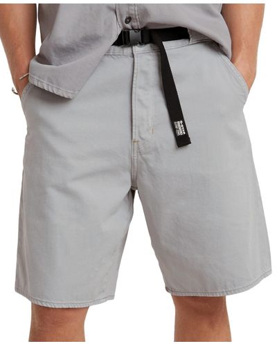 G-Star RAW Relaxed-fit Belted Travail Shorts - Gray