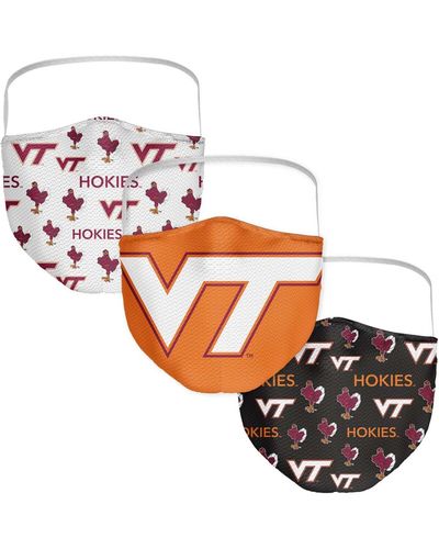 Fanatics Virginia Tech Hokies All Over Logo Face Covering 3-pack - White