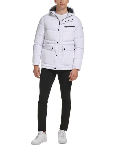 Kenneth Cole Quilted Puffer Jacket - White