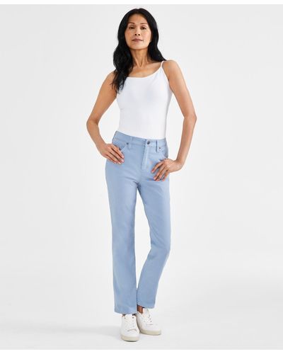 Style & Co. Straight-leg High Rise Jeans - Blue