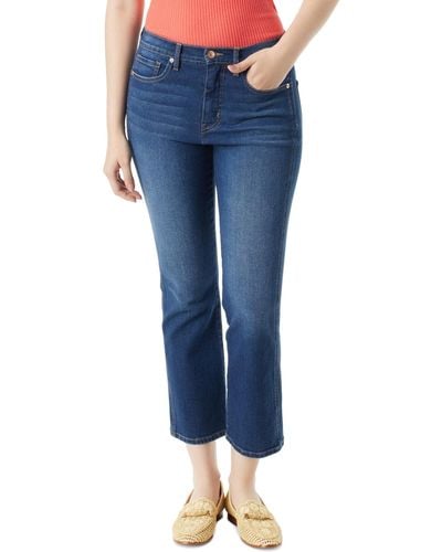 Sam Edelman Linnie High-rise Kick-flare Cropped Denim Jeans - Blue