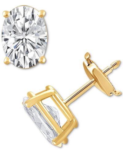 Badgley Mischka Certified Lab Grown Diamond Oval Stud Earrings (5 Ct. T.w. - Metallic