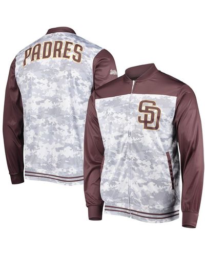 Stitches San Diego Padres Camo Full-zip Jacket - Metallic