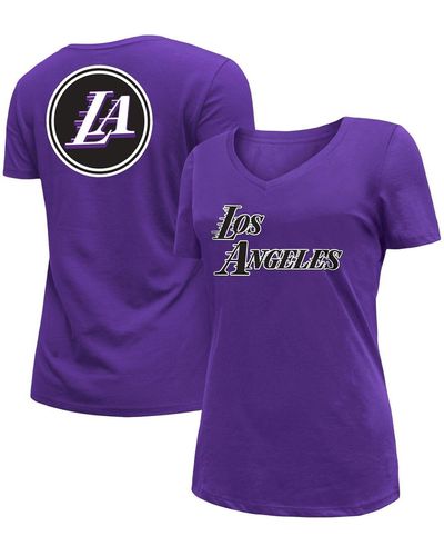 KTZ Los Angeles Lakers 2022/23 City Edition V-neck T-shirt - Purple