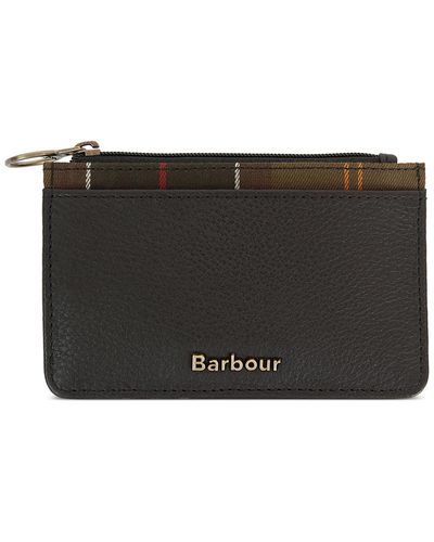 Barbour Laire Leather Rfid Card Holder - Black