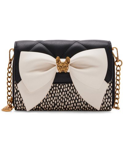 Betsey Johnson Bull Dog Bow Wallet On A Chain - Black