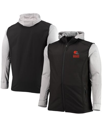 Dunbrooke Black And Gray Cleveland Browns Big And Tall Alpha Full-zip Hoodie Jacket