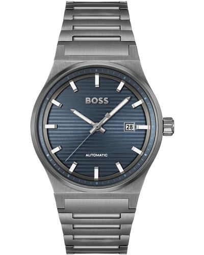 BOSS Boss Men Candor Auto Automatic Ionic Plated Steel Watch 41mm - Gray