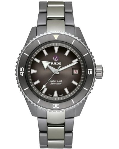 Rado Swiss Automatic Captain Cook High Tech Ceramic Bracelet Watch 43mm - Gray
