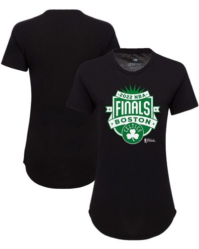 Sportiqe Boston Celtics 2022 Nba Finals Crest Phoebe T-shirt - Black