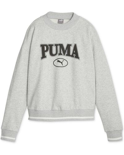 PUMA Squad Varsity Crewneck Sweatshirt - Gray