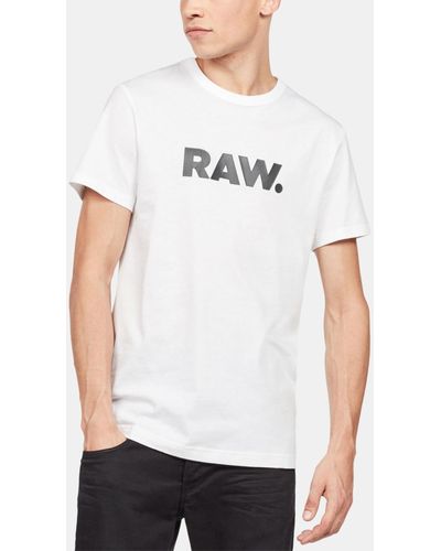 G-Star RAW Holorn Raw Graphic Logo Crewneck T-shirt - White